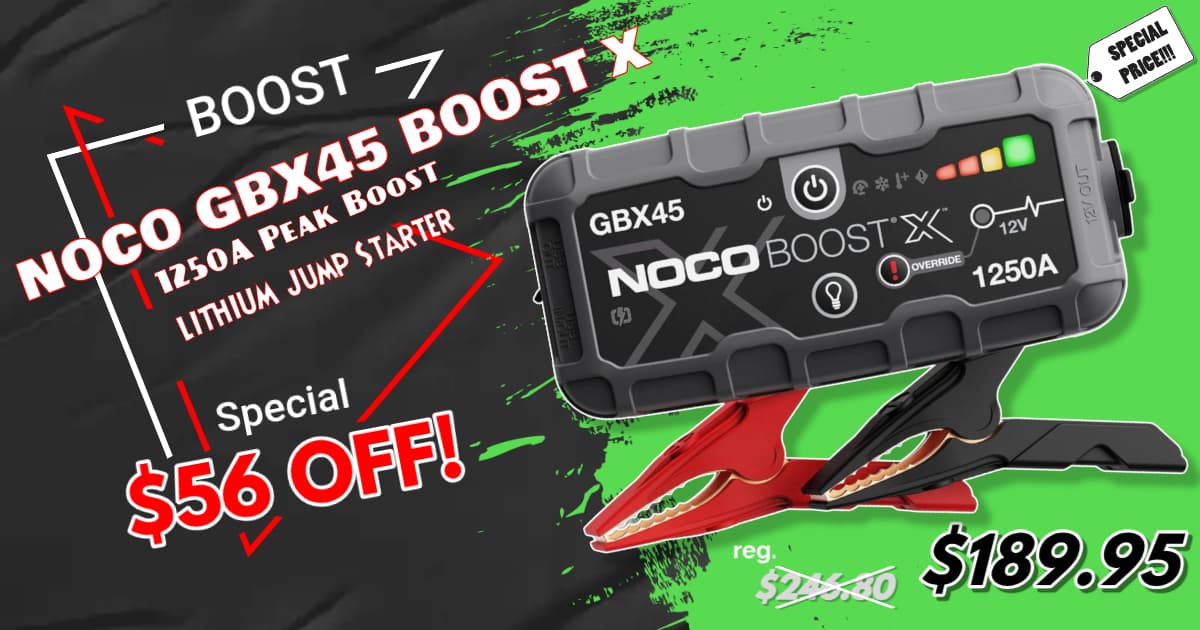 NOCO GBX45 Boost X portable lithium jump starter for 12V vehicles